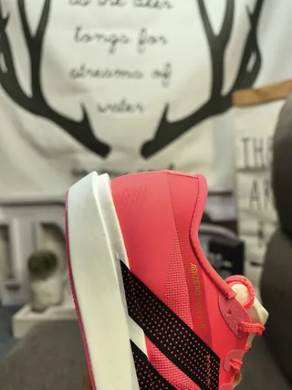 Adidas Pink and Black Three-Stripe Running Shoes 3