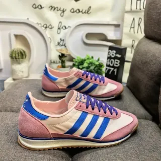 Adidas وردي أزرق ريترو رنر أحذية رياضية أسلوب حياة بأعلى من السويد والنسيج