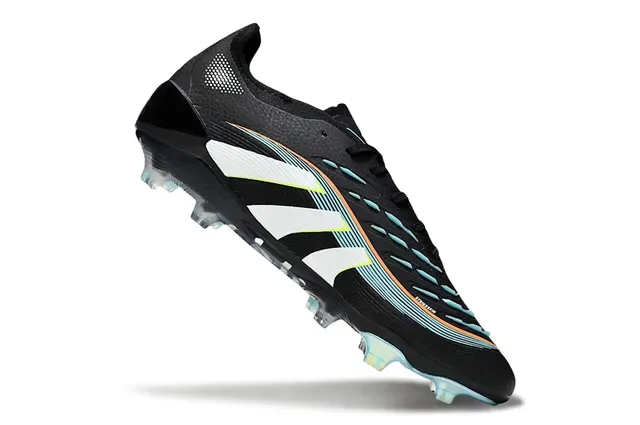 Adidas Predator Accuracy Noir Blanc Bleu Iridescent Chaussures de football Firm-Ground 2