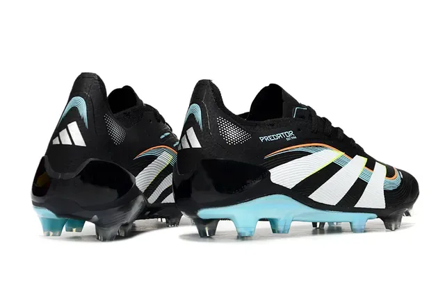Adidas Predator Accuracy Noir Blanc Bleu Iridescent Chaussures de football Firm-Ground 5