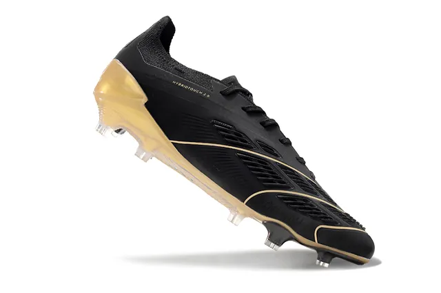 Adidas Predator أسود وذهب Firm-Ground أحذية كرة القدم 2