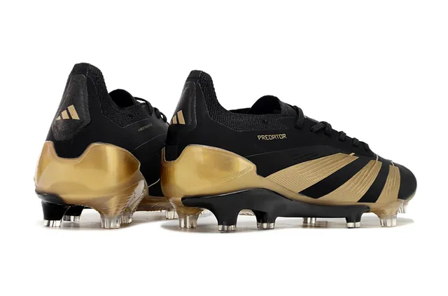 Adidas Predator أسود وذهب Firm-Ground أحذية كرة القدم 5