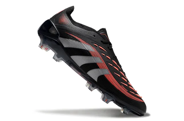 Adidas Predator Black Silver Red Firm-Ground Zapatos de fútbol 2