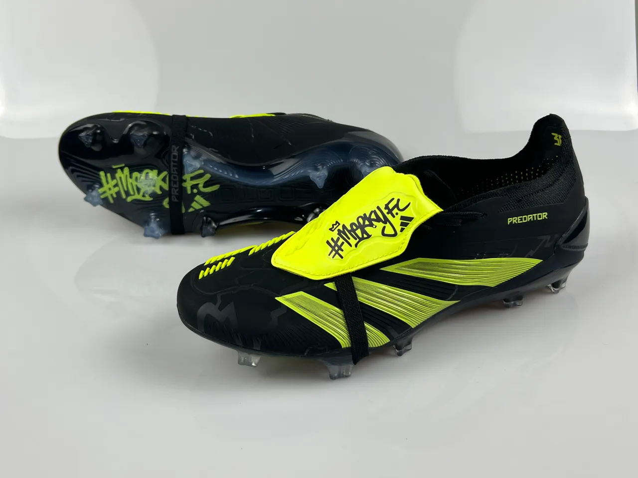 Adidas Predator Hybridtouch 2.0 Black Neon Yellow Firm-Ground Sapatos de futebol 2