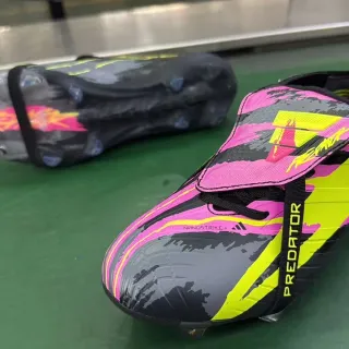 Adidas Predator Nanostrike+ Black Pink Neon Yellow Firm-Ground Chaussures de football