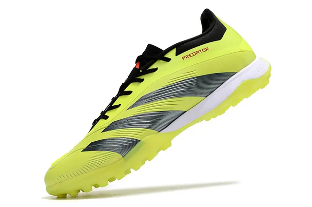 Adidas Predator Yellow Black Neon Synthetic Upper Lace And Collar Contrast Turf Soccer Shoes 3