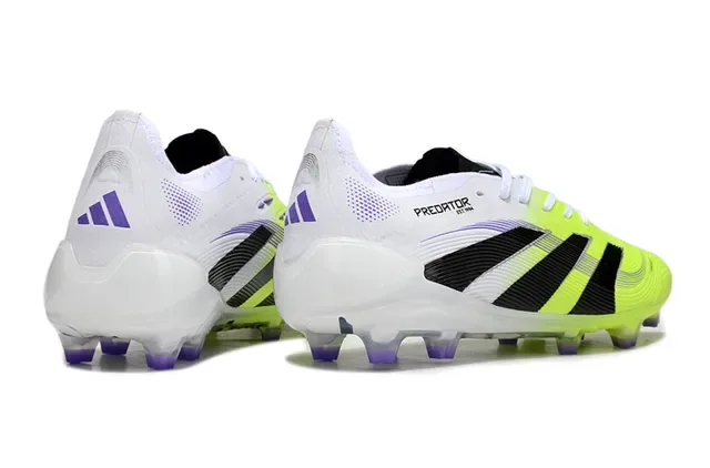 Adidas Predator Yellow White Low-Cut Gradient Upper Firm-Ground Soccer Shoes 3