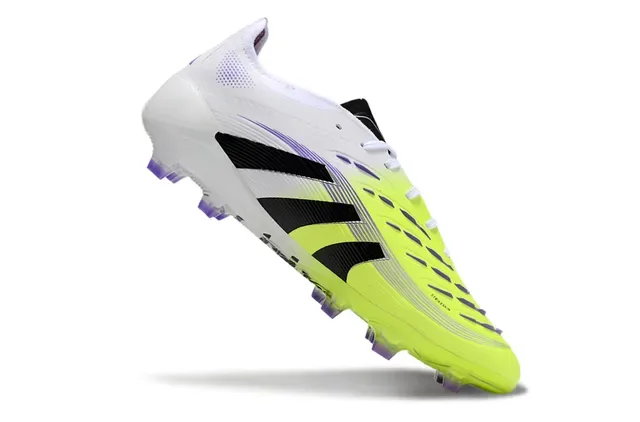 Adidas Predator Yellow White Low-Cut Gradient Upper Firm-Ground Soccer Shoes 6
