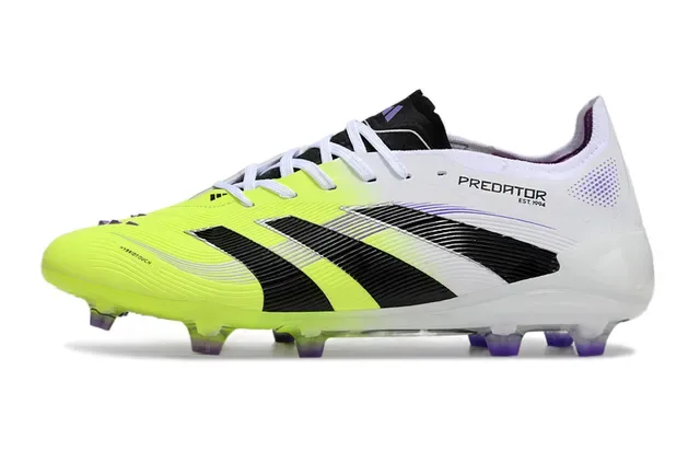 Adidas Predator Yellow White Low-Cut Gradient Upper Firm-Ground Soccer Shoes 7