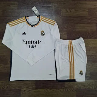 Adidas Real Madrid White and Gold Stripe Tracksuit