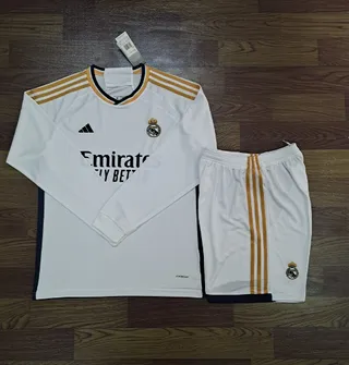 Adidas Real Madrid White and Gold Stripe Tracksuit 3