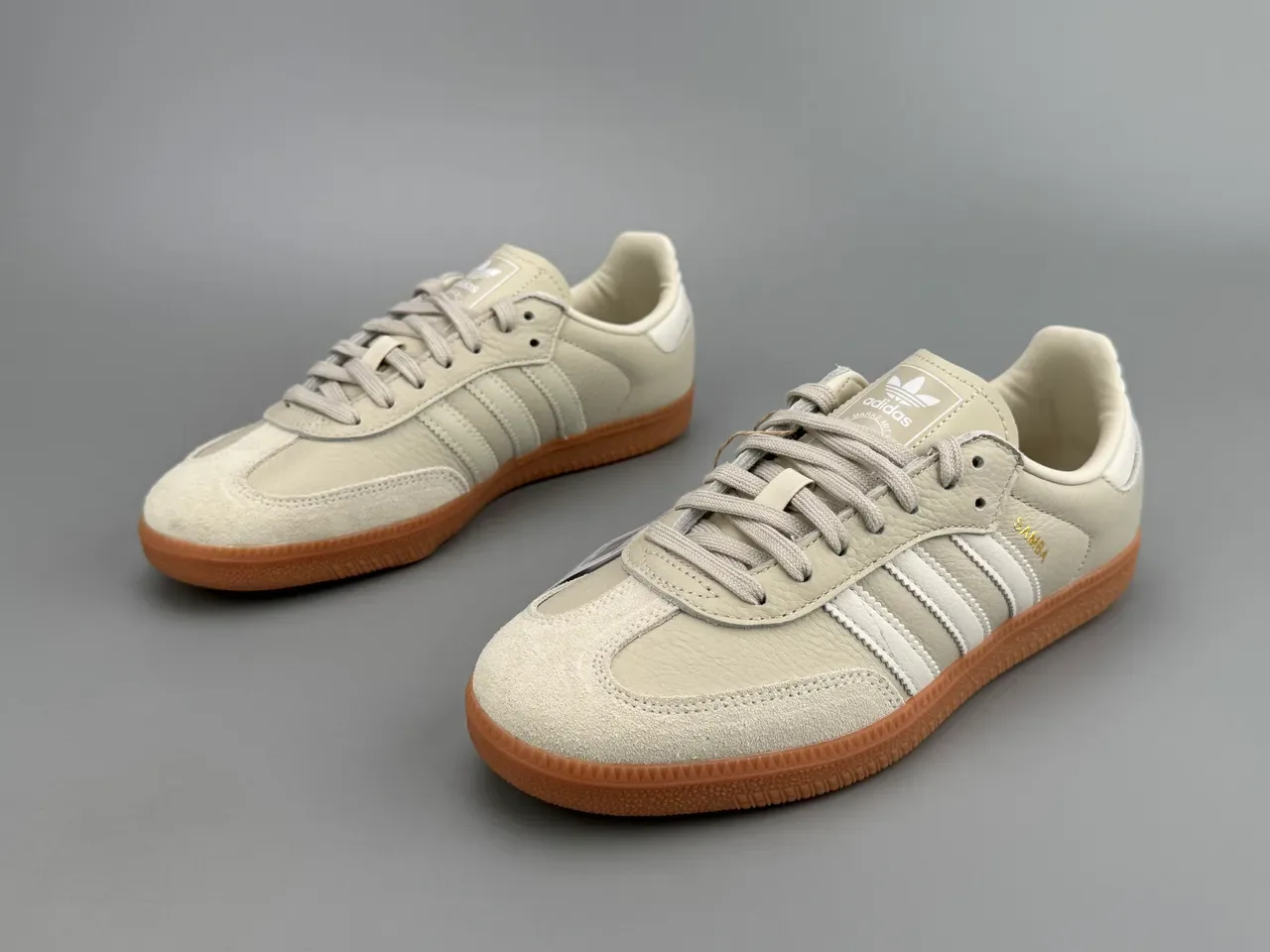Adidas Samba Beige and Gum حذاء أسلوب حياة 9