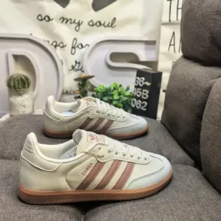 Adidas Samba بيج بني منخفض القمة جلد علوي أسلوب حياة حذاء رياضي