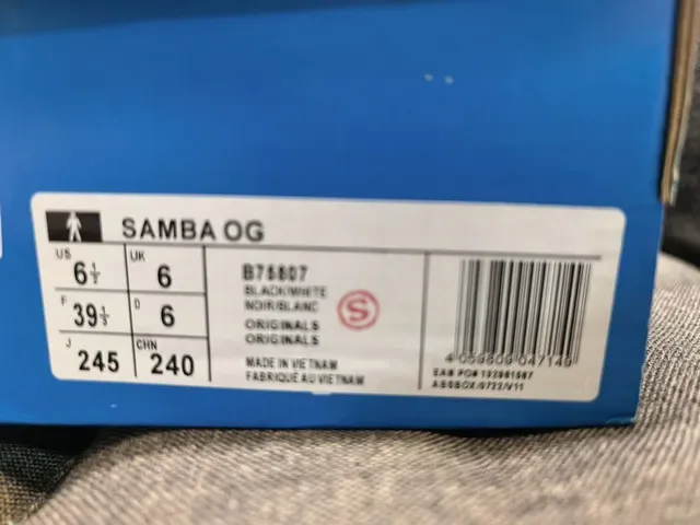 Adidas Samba 黑白生活方式运动鞋 2
