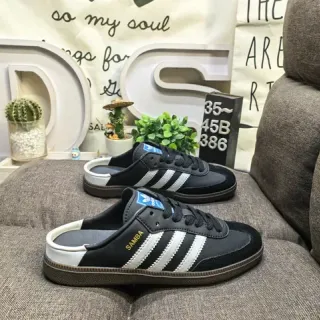 Adidas Samba Black White Gum 拖鞋生活运动鞋