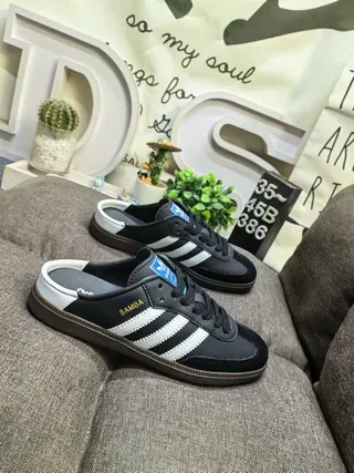 Adidas Samba Black White Gum Zapatillas lifestyle slip-on 9