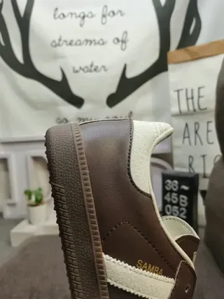 Adidas Samba Brown White Grey Lifestyle Sneakers 3