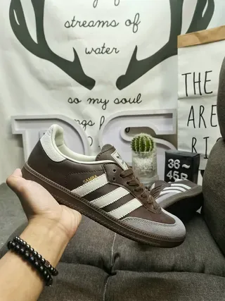 Adidas Samba Brown White Grey Lifestyle Sneakers 5