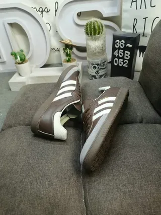 Adidas Samba Brown White Grey Lifestyle Sneakers 6