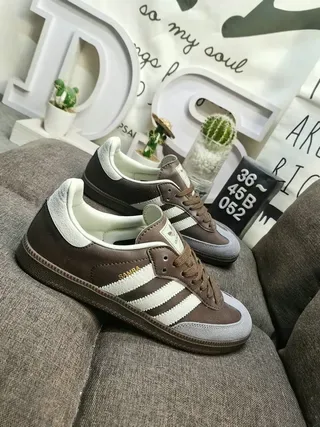 Adidas Samba Brown White Grey Lifestyle Sneakers 9