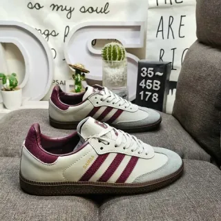 Adidas Samba Off-White و Burgundy حذاء سنيكرز أسلوب حياة