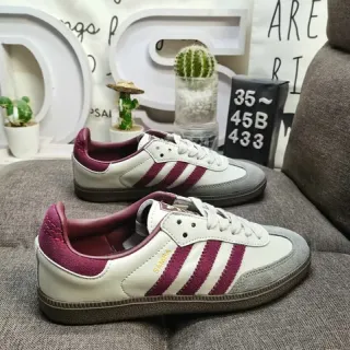 Adidas Samba Off-White و Burgundy لايف ستايل سنيكرز