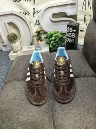 Adidas Samba OG Marron Off-White Bleu Clair Sneakers Lifestyle 2