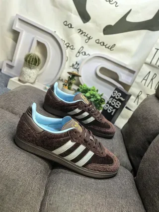 Adidas Samba OG Marron Off-White Bleu Clair Sneakers Lifestyle 3