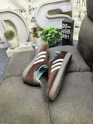 Adidas Samba OG Marron Off-White Bleu Clair Sneakers Lifestyle 6