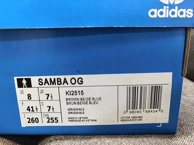 Adidas Samba OG Marron Off-White Bleu Clair Sneakers Lifestyle 10