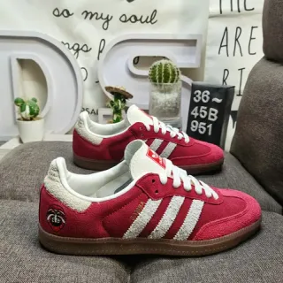 Adidas Samba OG حذاء أسلوب حياة أحمر وأبيض