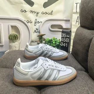 Adidas Samba OG أبيض رمادي لثا أحذية نمط حياة