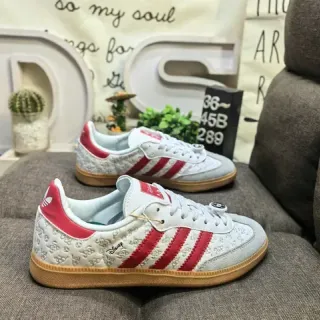 Adidas Samba OG White Red Gum حذاء رياضي نمط حياة