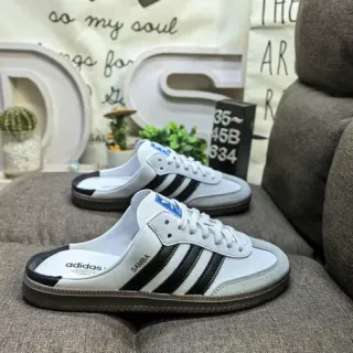 Adidas Samba White Black Gray लোফार