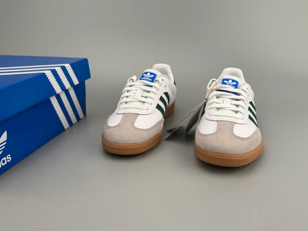 Adidas Samba Blancos Verdes Goma Zapatillas Lifestyle 5