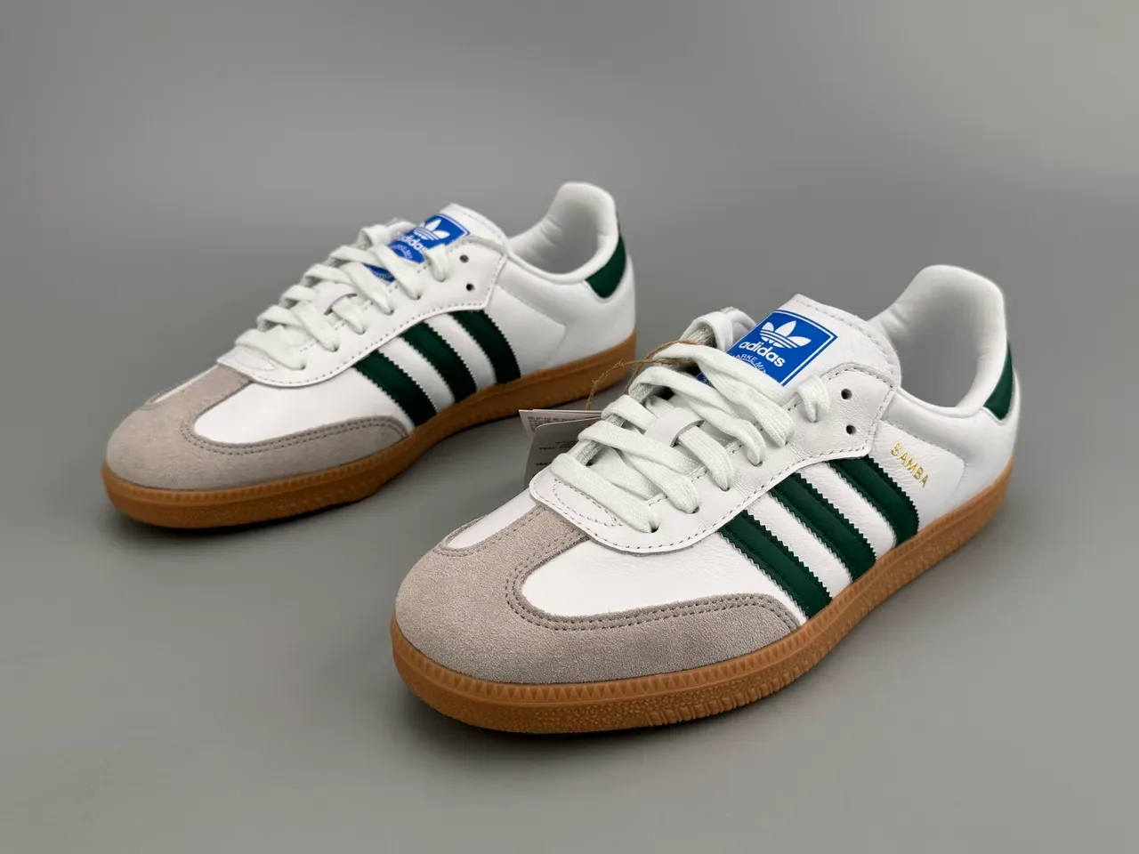 Adidas Samba Blancos Verdes Goma Zapatillas Lifestyle 7