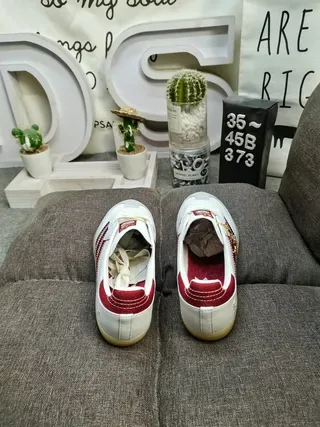 Adidas Samba White Red Black Gum 生活方式运动鞋 8