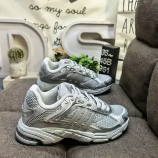 Adidas Silver Metallic Mesh Lifestyle Sneakers