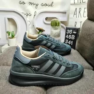 Adidas SL '72 أخضر داكن وأسود أحذية رياضية أنيقة