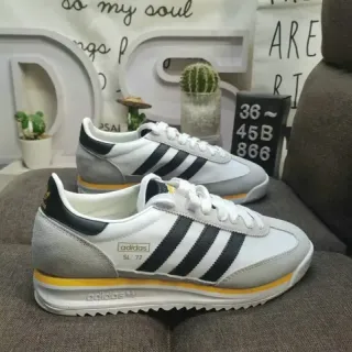 Adidas SL 72 White Black Gray Yellow حذاء أسلوب حياة