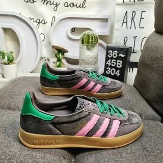 Adidas Spezial حذاء رياضي أسلوب الحياة رمادي داكن وردي أخضر
