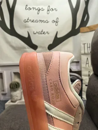 Adidas Spezial اللون الترابي الوردي والأبيض حذاء رياضي أسلوب حياة 3