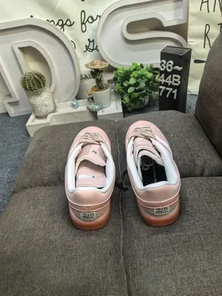 Adidas Spezial اللون الترابي الوردي والأبيض حذاء رياضي أسلوب حياة 8