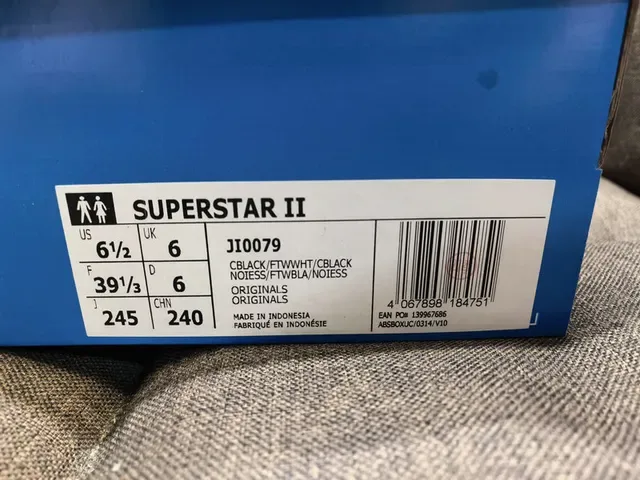 Adidas Superstar Noir Bleu Shell-Toe Trois Rayures Lifestyle Sneakers 2