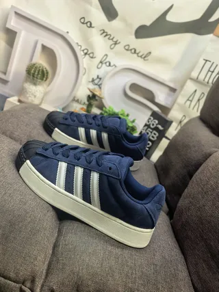 Adidas Superstar Tênis Lifestyle em Camurça Azul Marinho 7