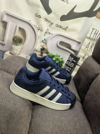 Adidas Superstar Tênis Lifestyle em Camurça Azul Marinho 9