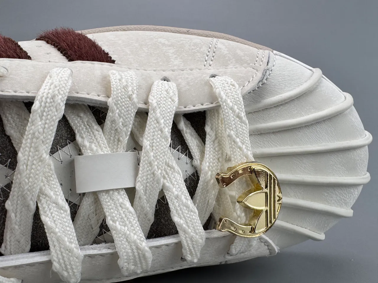 Adidas Superstar Off-White and Burgundy Lifestyle Sneakers 2