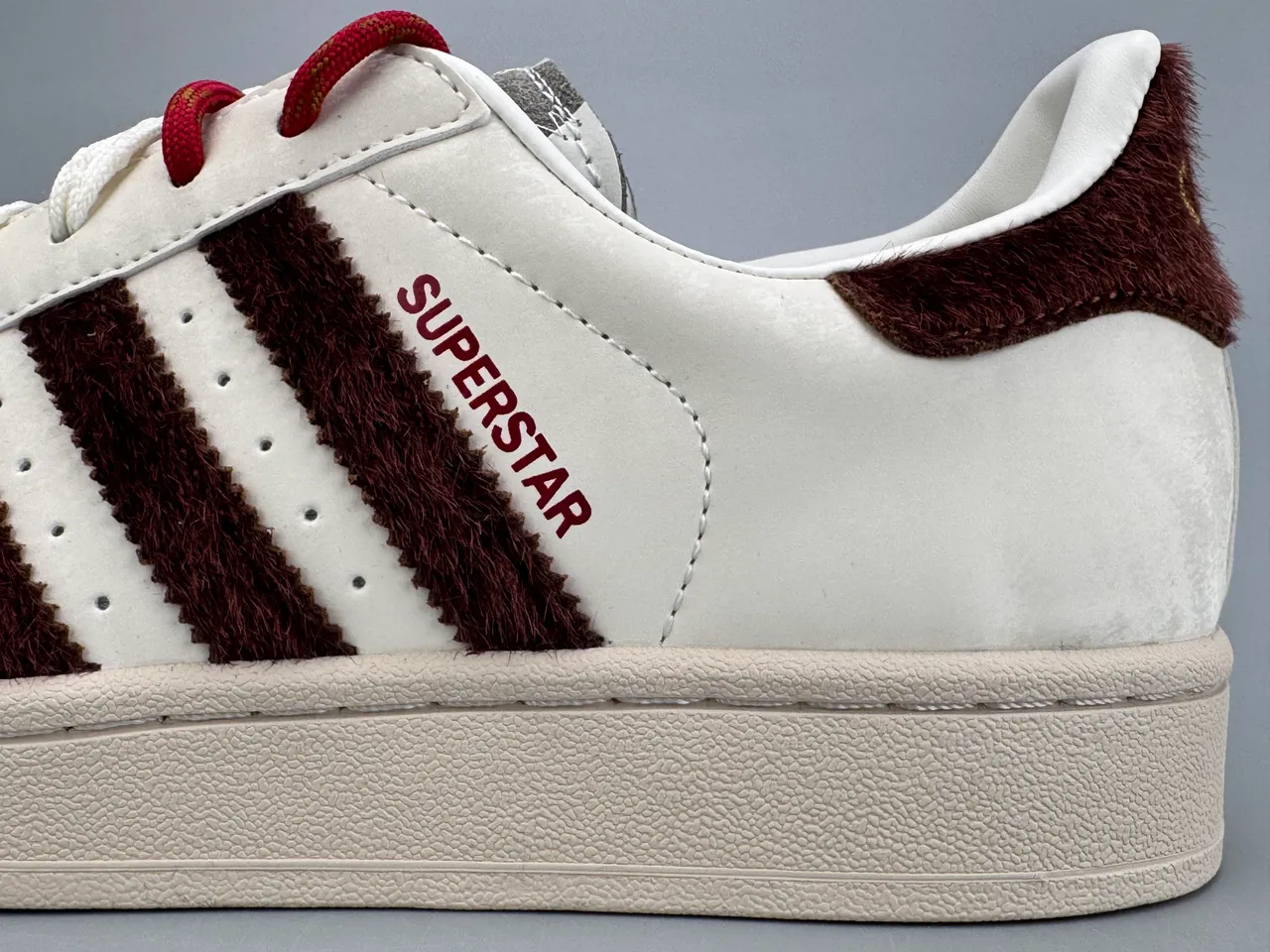 Adidas Superstar Off-White and Burgundy Lifestyle Sneakers 7