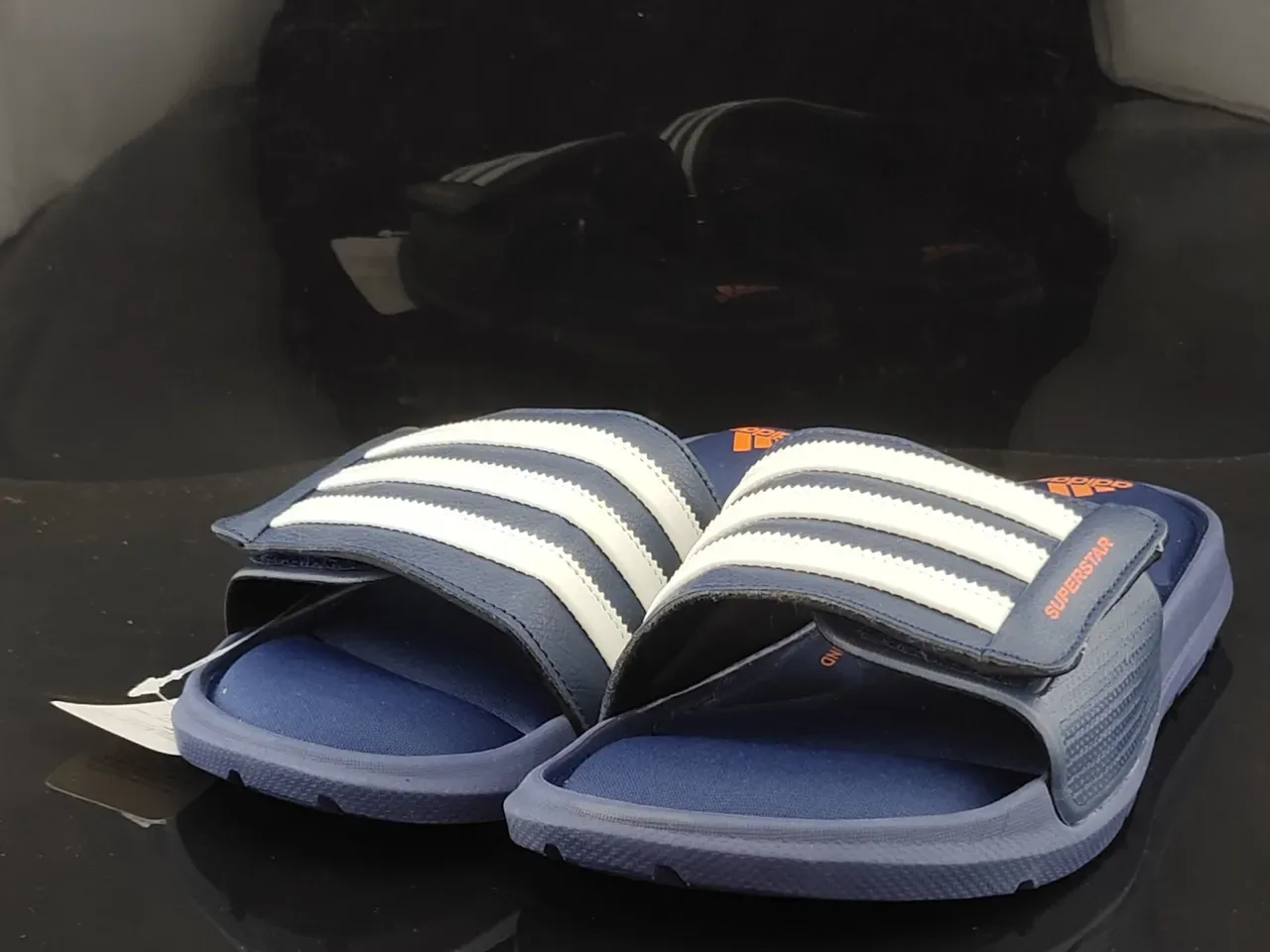 Adidas Superstar Slide Navy Blue White Stripes Slippers 2