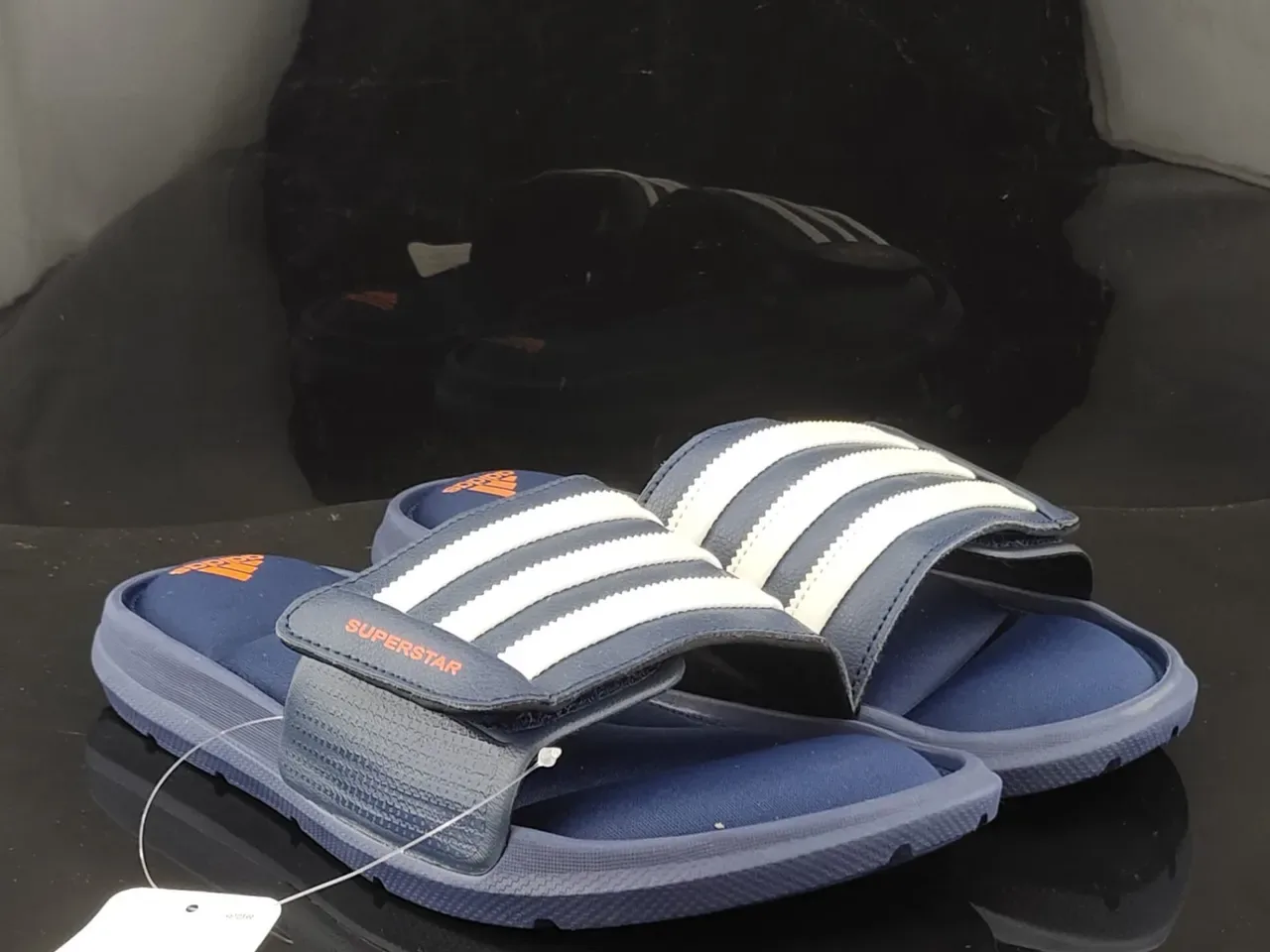 Adidas Superstar Slide Navy Blue White Stripes Slippers 4